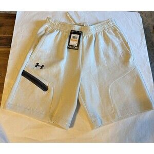 Under Armour Men's Unstoppable Fleece Shorts Ivory Size Small 7” Inseam NWT!